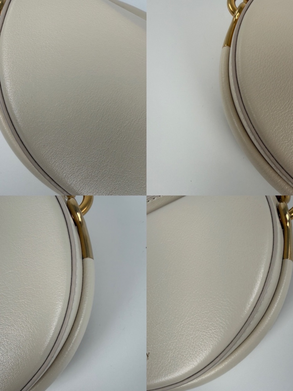 Burberry Bridle 2026 Leather Saddle Style Soap Cream Clutch Bag New - Picture 9 of 12